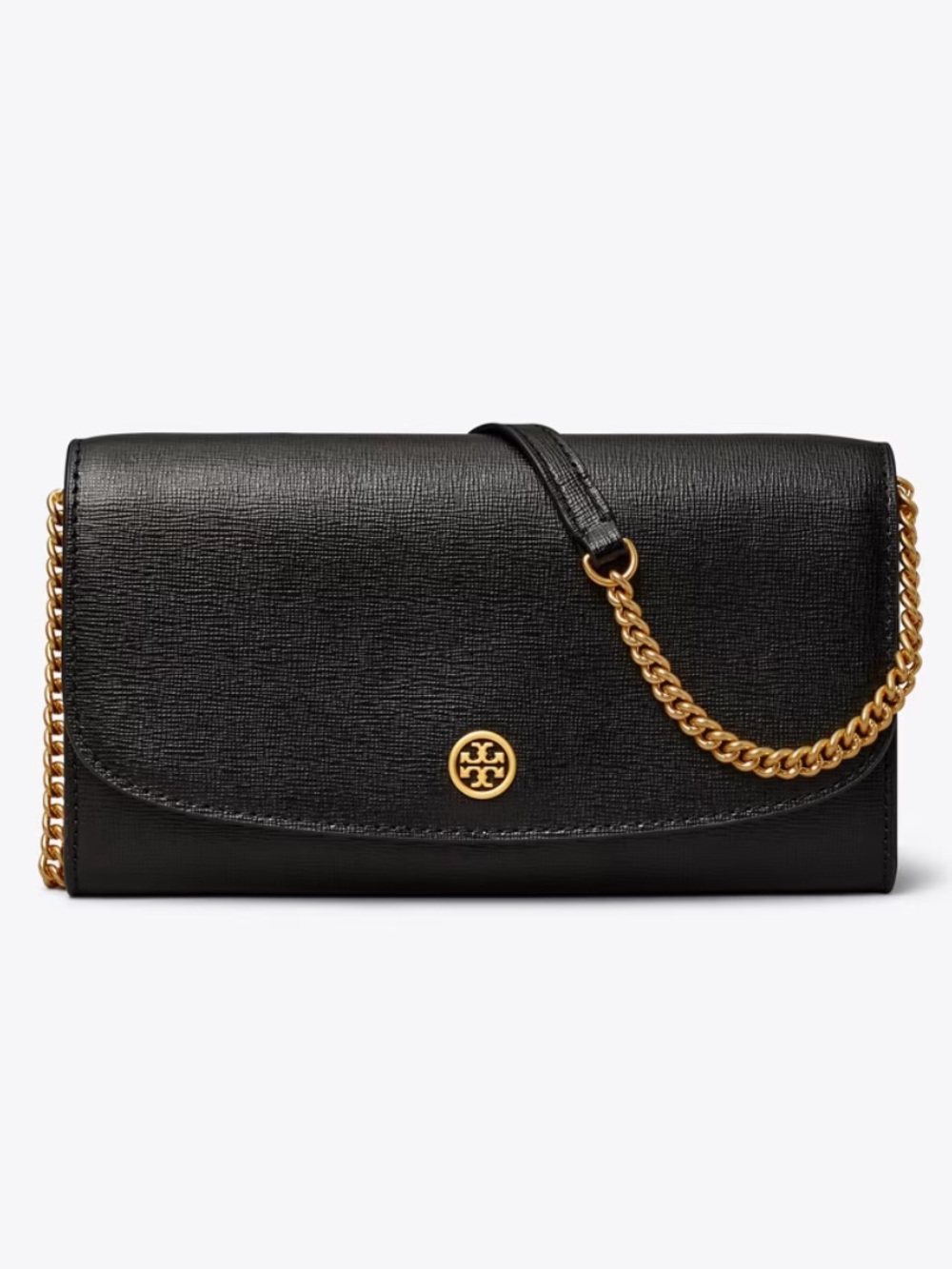 Tory Burch Robinson Black Crossbody Wallet